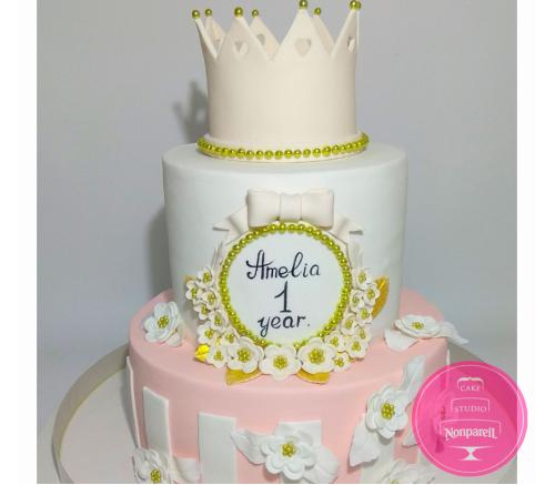 Торт Детский с Короной на годик девочке